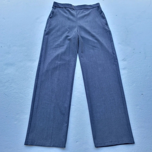 Sag Harbor Womens Dress Pants Size 6 Gray Stretch Flat Front Elastic Waist Back - Picture 1 of 9